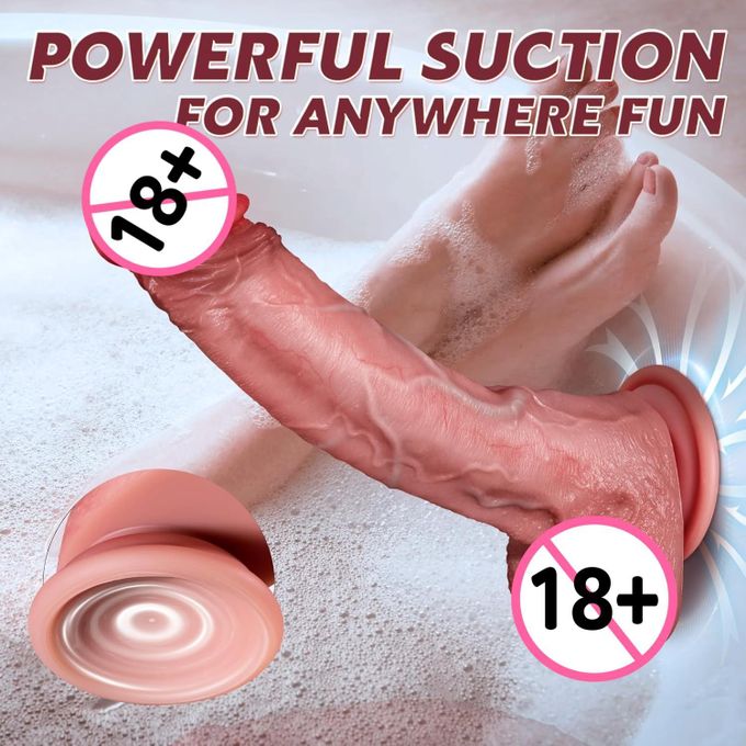 Jiu Ai Gode Oscillant 18.5 cm Texture Réaliste - Vibromasseur / G Spot- Vibrateurs Sex Toy, Jouet Sexuel Pour Femmes Waterproof-7