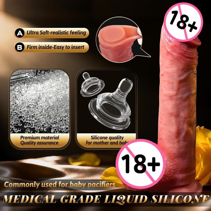 Jiu Ai Gode Oscillant 18.5 cm Texture Réaliste - Vibromasseur / G Spot- Vibrateurs Sex Toy, Jouet Sexuel Pour Femmes Waterproof-8
