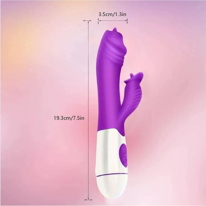 Jiu Ai Vibromasseur Double Langue Pour Femmes, Stimulateur De Point G, Jouet Sexuel En Silicone Rechargeable Et Étanche-3