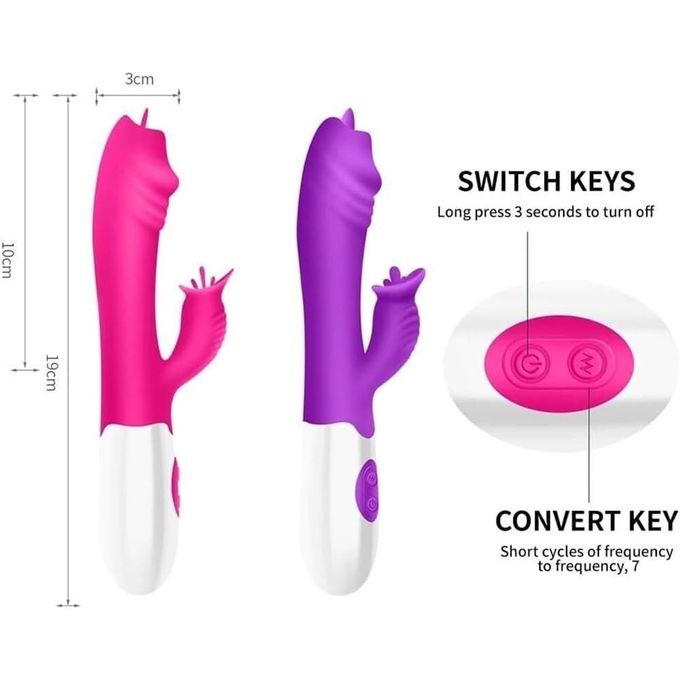 Jiu Ai Vibromasseur Double Langue Pour Femmes, Stimulateur De Point G, Jouet Sexuel En Silicone Rechargeable Et Étanche-5