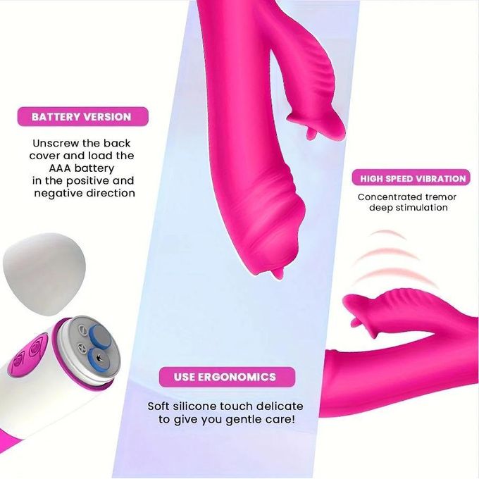Jiu Ai Vibromasseur Double Langue Pour Femmes, Stimulateur De Point G, Jouet Sexuel En Silicone Rechargeable Et Étanche-7