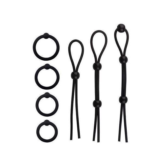 Kipawa Ensemble de 7 anneaux péniens en silicone pour l'amélioration de l'érection-1