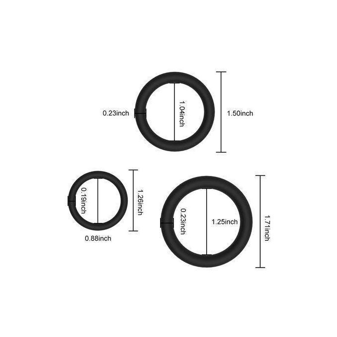 Kipawa Ensemble de 7 anneaux péniens en silicone pour l'amélioration de l'érection-2
