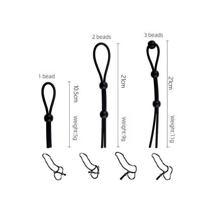 Kipawa Ensemble de 7 anneaux péniens en silicone pour l'amélioration de l'érection-3