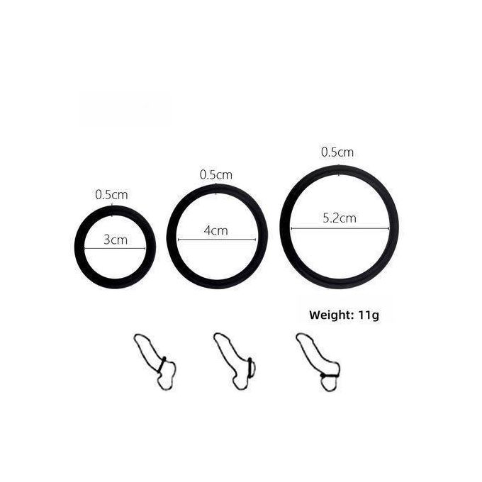 Kipawa Ensemble de 7 anneaux péniens en silicone pour l'amélioration de l'érection-4
