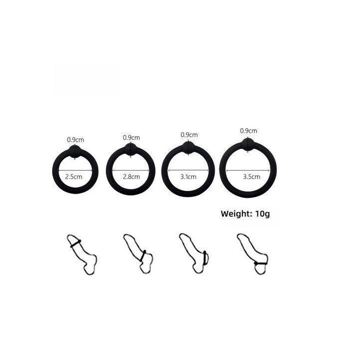 Kipawa Ensemble de 7 anneaux péniens en silicone pour l'amélioration de l'érection-5