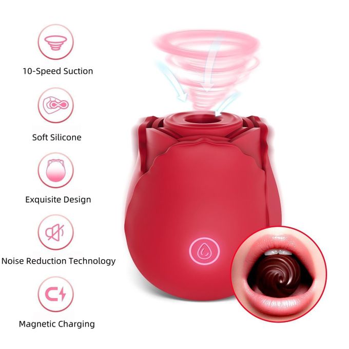Kipawa Vibrateurs à succion pour femmes Massage du point G Jouets sexuels Jeu pour adultes-2