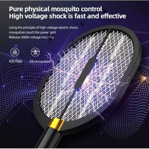 Lampe et raquette anti-moustiques électrique 2 en 1 rechargeable par USB (avec socle) – Efficace et longue durée-2