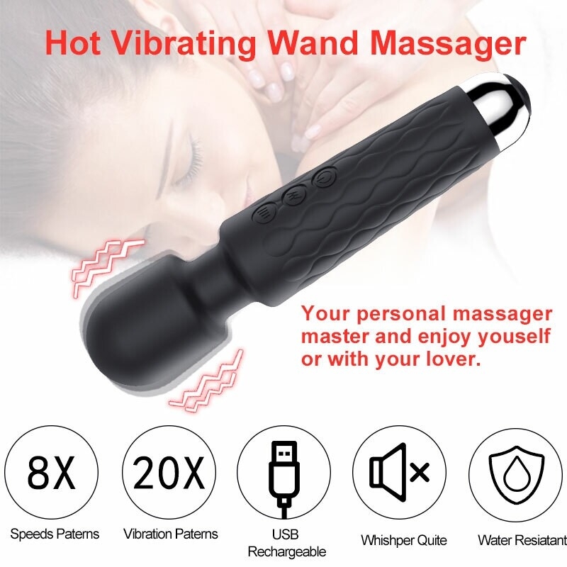LZDUATAN Vibromasseur  Rechargeable à 20 Modes-10