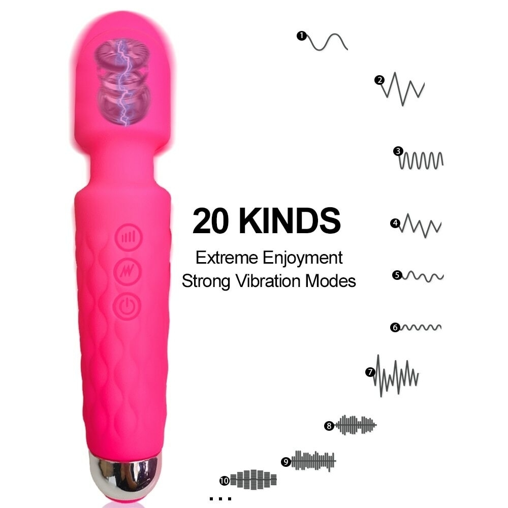 LZDUATAN Vibromasseur  Rechargeable à 20 Modes-12