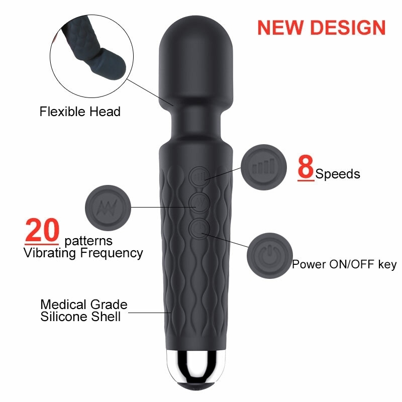 LZDUATAN Vibromasseur  Rechargeable à 20 Modes-14
