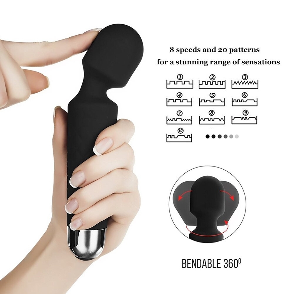 LZDUATAN Vibromasseur  Rechargeable à 20 Modes-15