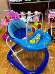 Marche bébé/trotteur pour bébé, lumière, vibrateur avec musique, roues pour enfants - Bleu (Copie)