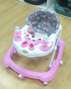 Marche bébé/trotteur pour bébé, lumière, vibrateur avec musique, roues pour enfants - Rose