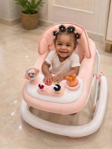 Marche bébé/trotteur pour bébé, lumière, vibrateur avec musique, roues pour enfants - Rose (Copie)
