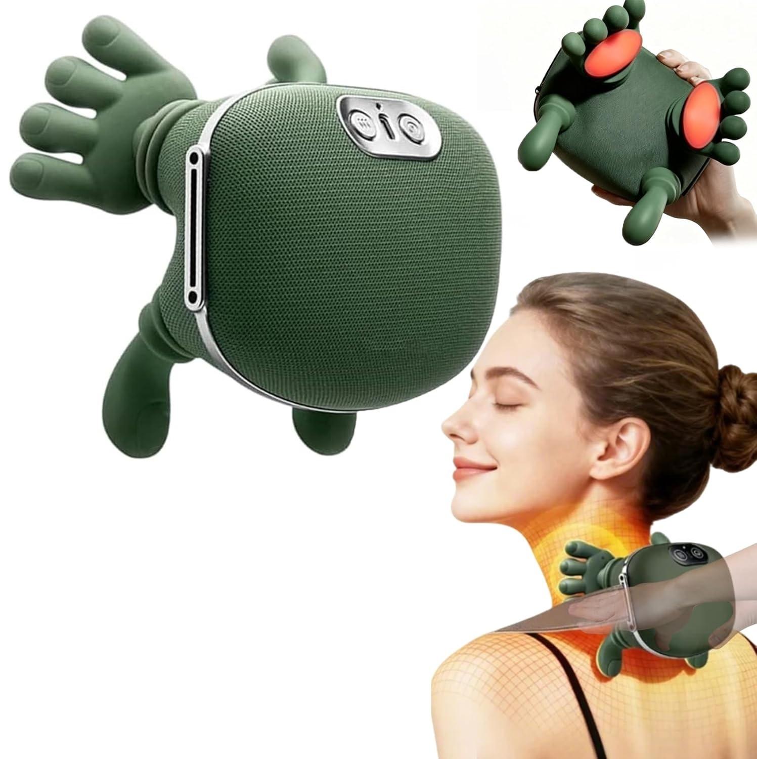 Masseur Portable Shiatsu pour le Cou et les Épaules, Modèle Amélioré 3D avec Pétrissage et Chaleur, pour un Soulagement Optimal