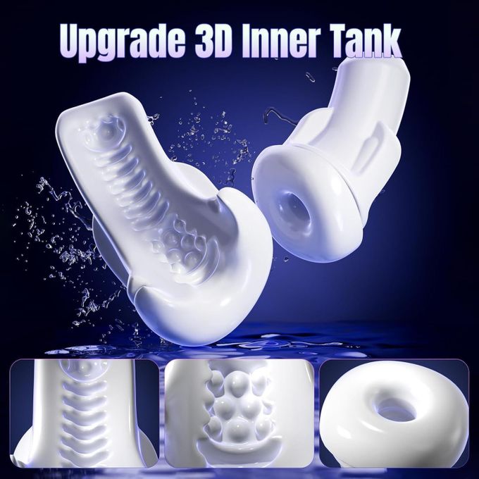 Masturbateur Masculin Electrique Rétractable Entièrement Automatique Avec Ventouse Chauffante Et Vibration, Texture Vaginale 3D Réaliste, Masturbateur Pour L'entraînement Du Pénis, Sextoy Pour Hommes-3