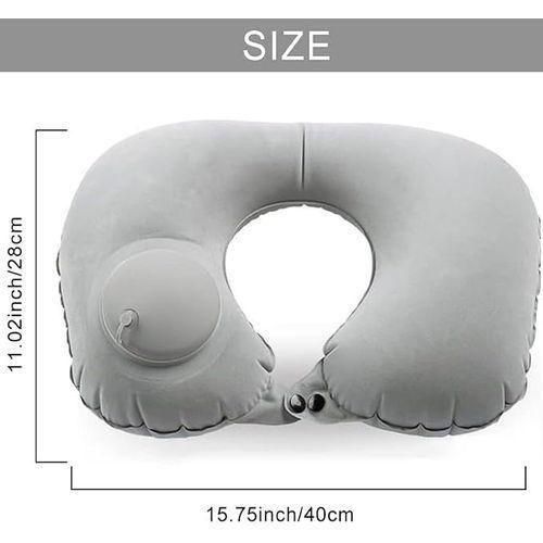 Oreiller Orthopediques De Voyage, Oreiller Cervical Gonflable Pour La Maison, Oreiller Moelleux Gonflable - Gris-3
