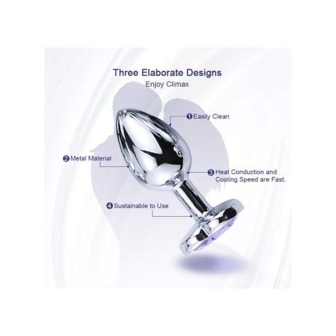 Plug Anal Coeur 3 Tailles En Acier Inoxydable Cristal Plug Anal Amovible Godemichet Anal Stimulateur Anal Jouets Sexuels Masseur De P Rostate Gode-4