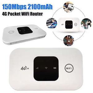 Pocket routeur wifi modem sans fil portable - 150mbps 4G routeur sans fil 2100mah avec fente pour carte SIM couverture large 4G
