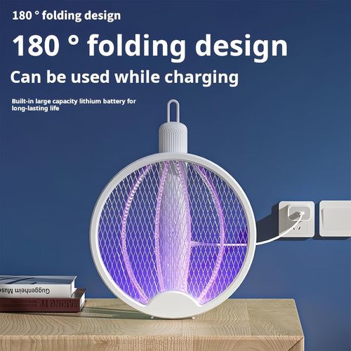 Raquette Anti-moustiques électrique 3 En 1, Rechargeable Par USB, Photocatalyseur-2