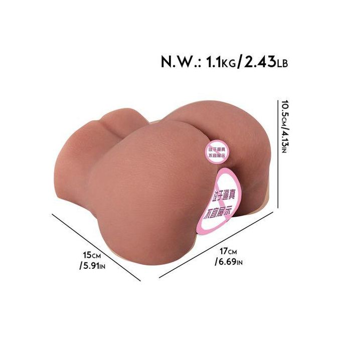 Réplique De Simulation D'appareil Pour Hommes, Masturbateur Gros Cul - Marron-5