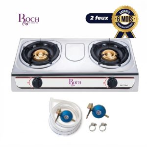 Roch Cuisinière De Table inoxydable - 2 Feux Avec raccord