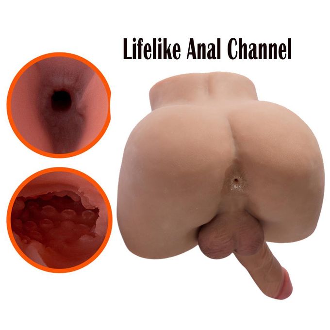 RUNSONE Dil-do Automatique Poussant Amélioré de 7kgs Rechargeable Intelligente avec Torse Masculin, Poupée Sexuelle Vibrante Réaliste avec Tunnel Anal Serré, Masturbateur Jouets Adultes pour Femmes, Couples, Lesbiennes-4