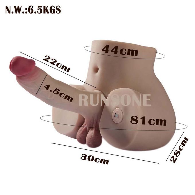 RUNSONE Dil-do Automatique Poussant Amélioré de 7kgs Rechargeable Intelligente avec Torse Masculin, Poupée Sexuelle Vibrante Réaliste avec Tunnel Anal Serré, Masturbateur Jouets Adultes pour Femmes, Couples, Lesbiennes-6