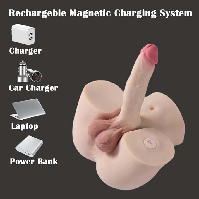 RUNSONE Dil-do Automatique Poussant Amélioré de 7kgs Rechargeable Intelligente avec Torse Masculin, Poupée Sexuelle Vibrante Réaliste avec Tunnel Anal Serré, Masturbateur Jouets Adultes pour Femmes, Couples, Lesbiennes-8