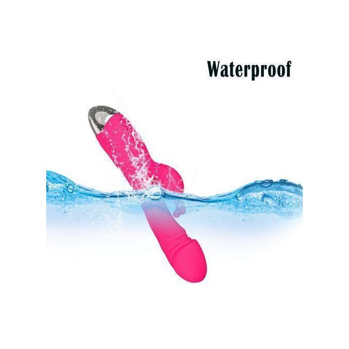 RUNSONE Godemiché réaliste en forme de lapin avec veinures, vibromasseur point G rechargeable et étanche, puissant stimulateur clitoridien vibrant, masseur à double moteur, jouet sexuel pour femmes et couples adultes.-6