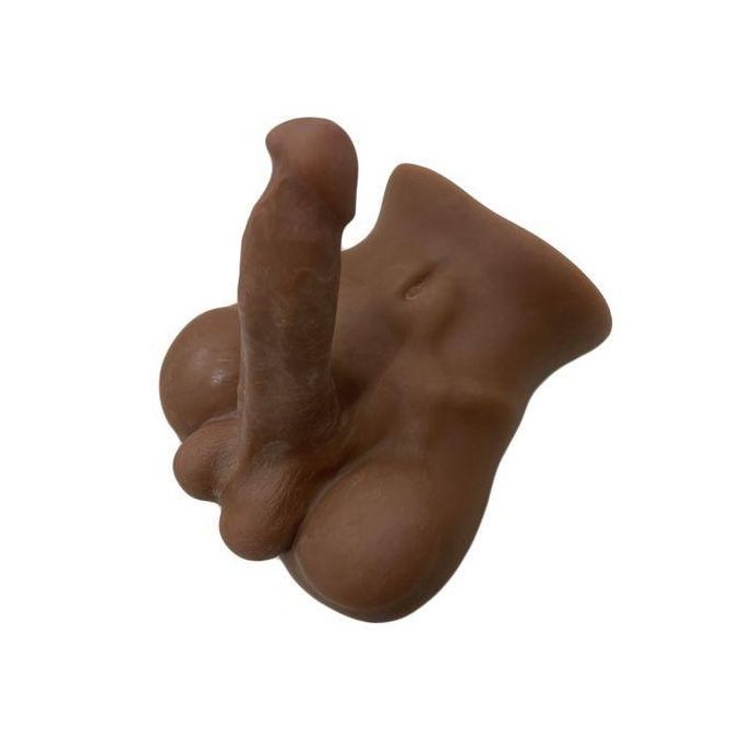RUNSONE Poupée sexuelle réaliste de 3 kg avec godemichet, torse masculin et tunnel anal étroit flexible. Masturbateur féminin unisexe pour adultes, couples et utilisateurs solo.-3
