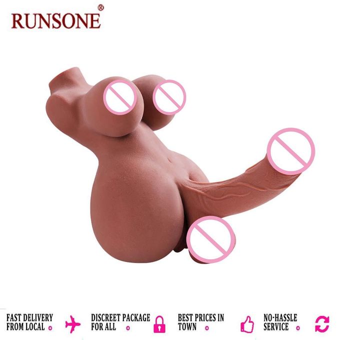 RUNSONE Poupée sexuelle she-male de 2kg, torse réaliste avec gode et vagin serré, tunnel anus, sexe flexible, masturbateur pour femmes, hommes, jouets sexuels unisexes pour adultes, pour couple femme, les-bienne, g-a-y-1