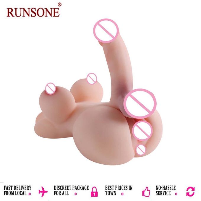 RUNSONE Poupée sexuelle she-male de 2kg, torse réaliste avec gode et vagin serré, tunnel anus, sexe flexible, masturbateur pour femmes, hommes, jouets sexuels unisexes pour adultes, pour couple femme, les-bienne, g-a-y-2