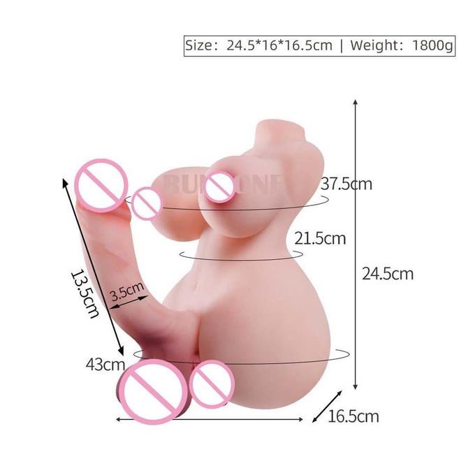 RUNSONE Poupée sexuelle she-male de 2kg, torse réaliste avec gode et vagin serré, tunnel anus, sexe flexible, masturbateur pour femmes, hommes, jouets sexuels unisexes pour adultes, pour couple femme, les-bienne, g-a-y-4