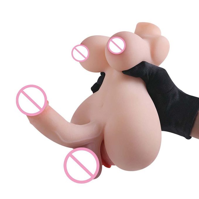 RUNSONE Poupée sexuelle she-male de 2kg, torse réaliste avec gode et vagin serré, tunnel anus, sexe flexible, masturbateur pour femmes, hommes, jouets sexuels unisexes pour adultes, pour couple femme, les-bienne, g-a-y-7