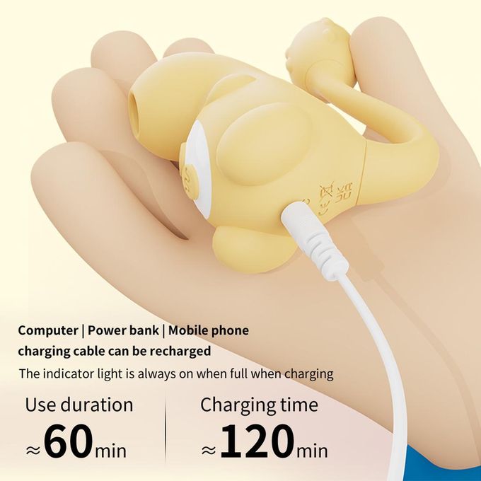 RUNSONE Vibrateur discret 3 en 1 à succion et vibrations, masseur mignon en forme de queue de dinosaure pour clitoris, mamelons et anal. 12 modes de succion et de vibrations. Jouet sexuel pour adultes.-8