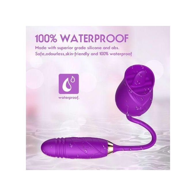 RUNSONE Vibrateur Rose Toy, gode vibrant pour point G, stimulateur clitoridien, plug anus, jouet sexuel pour adultes, masturbations en couple-3