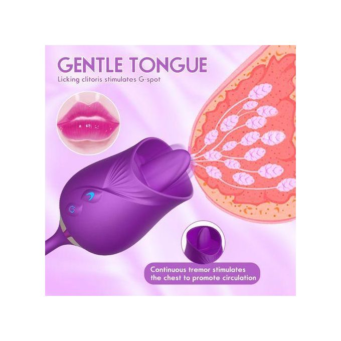 RUNSONE Vibrateur Rose Toy, gode vibrant pour point G, stimulateur clitoridien, plug anus, jouet sexuel pour adultes, masturbations en couple-6