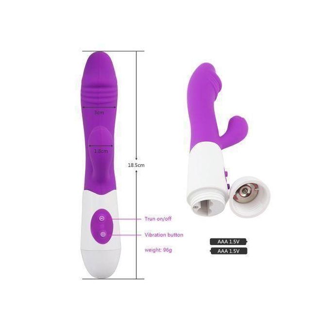 RUNSONE Vibromasseur amélioré pour femmes, puissant gode en silicone pour point G, 10 modes, masseur personnel pour adultes, stimulateur vaginus et clitoridien silencieux, 2 moteurs à plusieurs vitesses, vibromasseur lapin, best-seller, jouet sexuel féminin-5