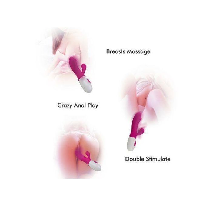 RUNSONE Vibromasseur amélioré pour femmes, puissant gode en silicone pour point G, 10 modes, masseur personnel pour adultes, stimulateur vaginus et clitoridien silencieux, 2 moteurs à plusieurs vitesses, vibromasseur lapin, best-seller, jouet sexuel féminin-8