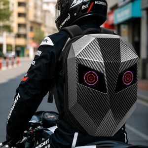 Sac à dos de motard en gros avec affichage LED étanche et yeux LED, grande capacité, pour casque, idéal pour l'extérieur (Copie)