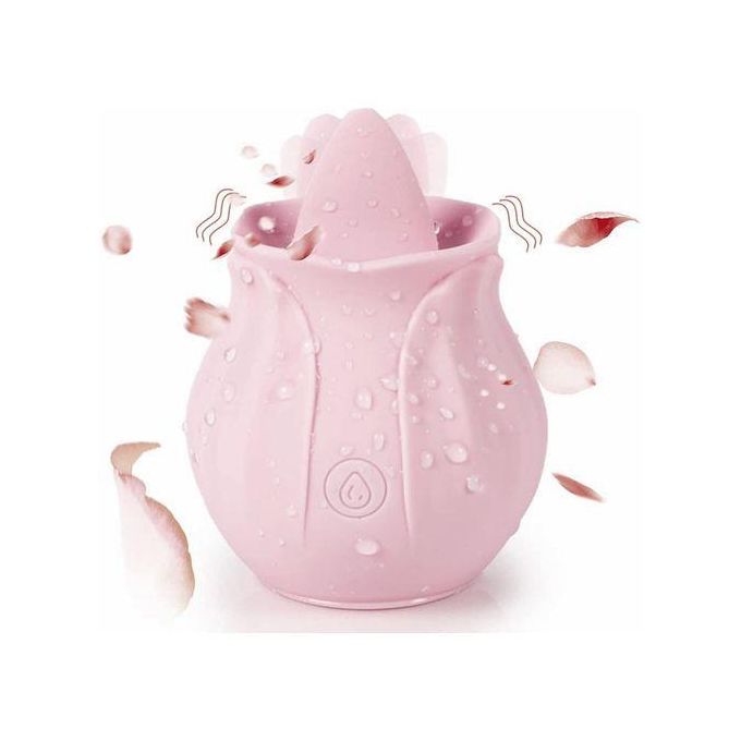 Sex Toy Vibromasseur à Lécher Vaginal En Forme De Rose, Jouet Sexuel Pour Femmes-1
