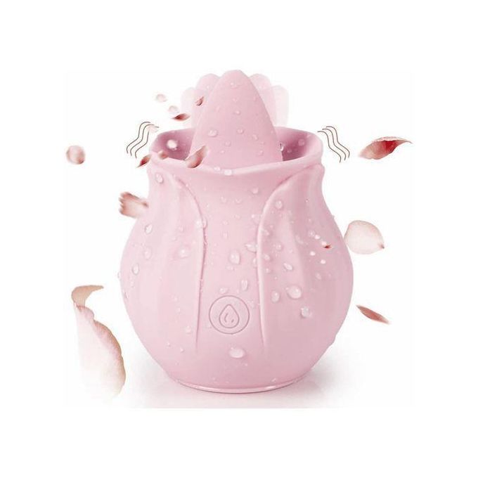Sex Toy Vibromasseur à Lécher Vaginal En Forme De Rose, Jouet Sexuel Pour Femmes-1