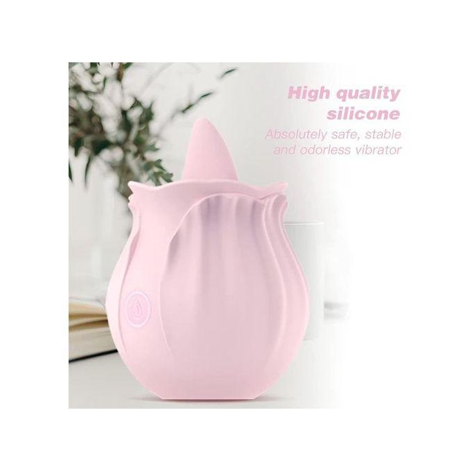 Sex Toy Vibromasseur à Lécher Vaginal En Forme De Rose, Jouet Sexuel Pour Femmes-3