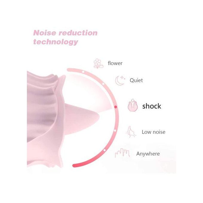 Sex Toy Vibromasseur à Lécher Vaginal En Forme De Rose, Jouet Sexuel Pour Femmes-4