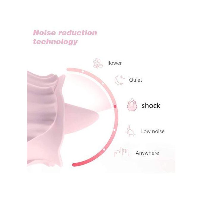 Sex Toy Vibromasseur à Lécher Vaginal En Forme De Rose, Jouet Sexuel Pour Femmes-4