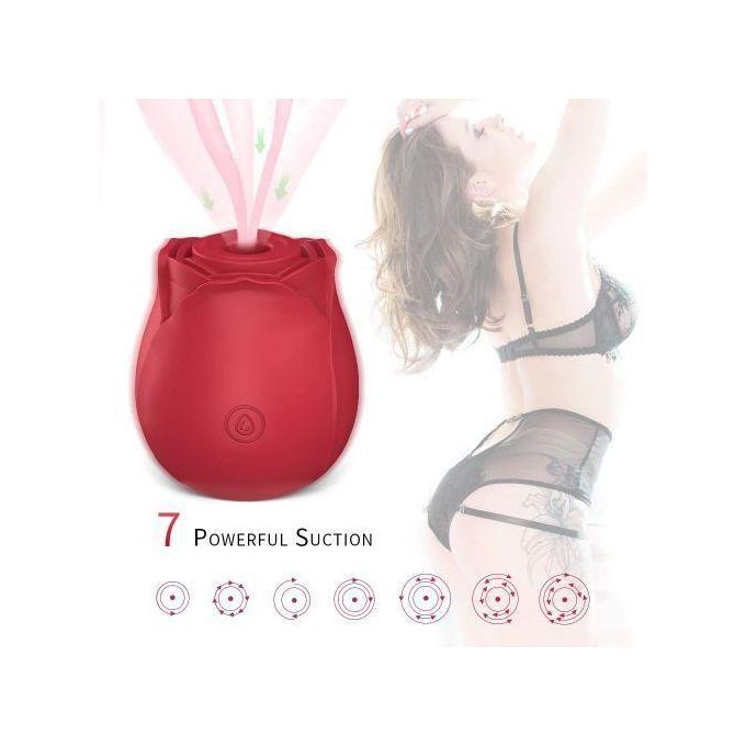 Sex Toy Vibromasseur à Succion Vaginale En Forme De Rose, Jouet Sexuel Féminin-1