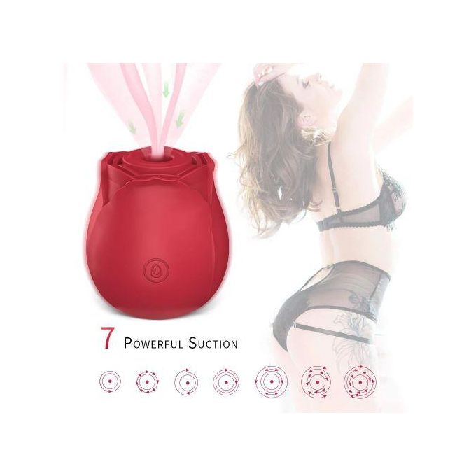 Sex Toy Vibromasseur à Succion Vaginale En Forme De Rose, Jouet Sexuel Féminin-1