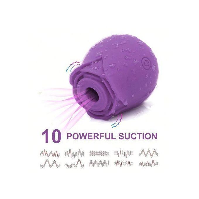 Sex Toy Vibromasseur à Succion Vaginale En Forme De Rose, Jouet Sexuel Féminin-1